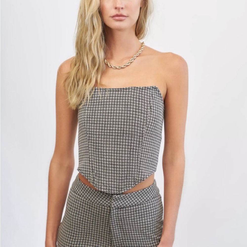 4th + Reckless Geo Print Corset Top
